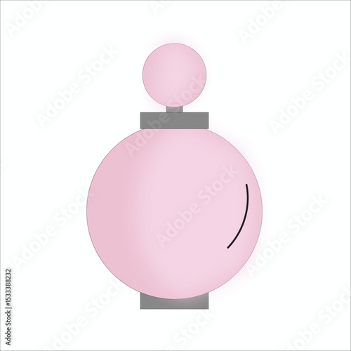 pink perfume isolated on white