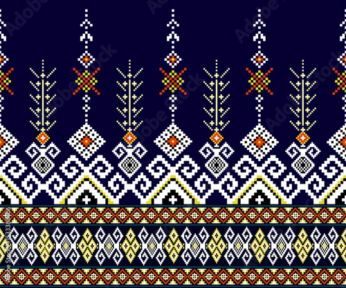 Traditional ethnic pattern, white isolate background