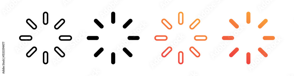 Loading Multiple Style Icon Set Vector Loading Multiple Style Icon Set Vector