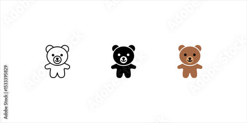 vector illustration of a set of cute colorful gummy bears