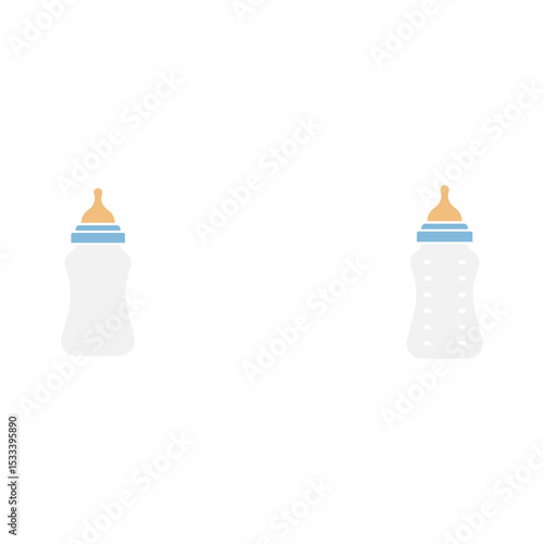 Baby bottle icon set. for mobile concept and web design. vector illustration