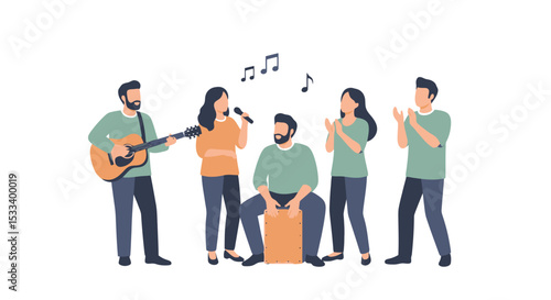 Musical Gathering: Friends Making Music Together