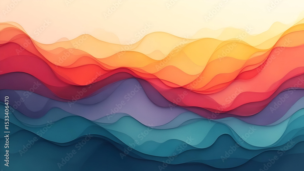 Abstract colorful wave background illustration with fluid layers Abstract colorful wave background illustration with fluid layers