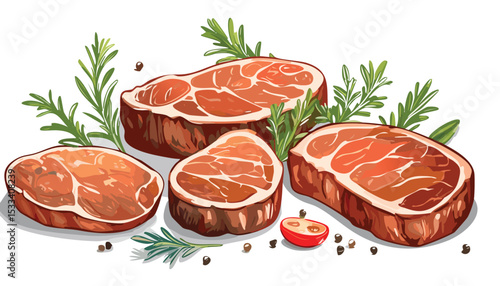 Hand-Drawn Steak Sketch Collection – Vintage Meat Cuts Illustration Set for Butchery or Menu Design