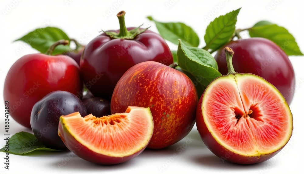 a highly detailed, hyper realistic fresh unique fruit or vegetable species 176, isolated at the center of the frame on pure white background, floating display, no shadows a highly detailed, hyper realistic fresh unique fruit or vegetable species 176, isolated at the center of the frame on pure white background, floating display, no shadows