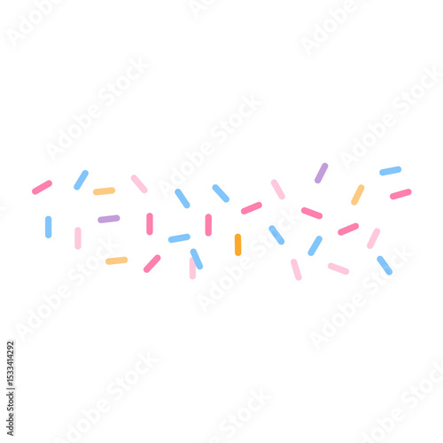 Colorful sprinkle decorative vector illustration 