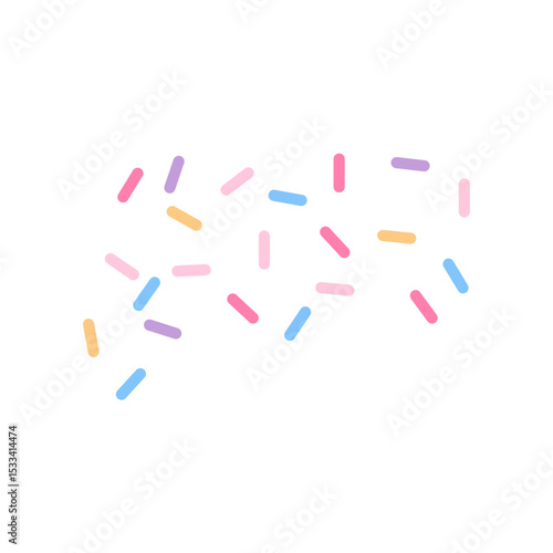 Colorful sprinkle decorative vector illustration 
