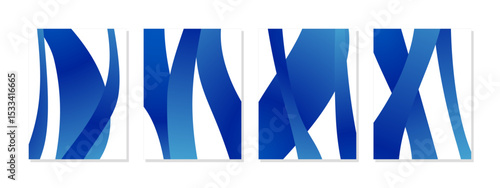 Dynamic abstract art with bold blue shapes and fluid lines, creating a sense of movement and energy. Perfect for modern and contemporary designs.