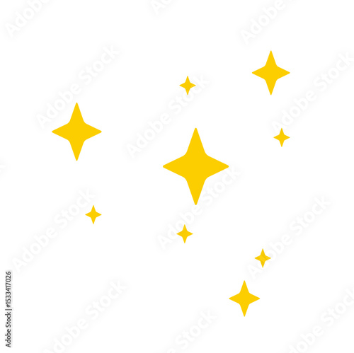 Abstract yellow sparkle vector illustration 