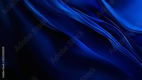 Wallpaper Mural Deep blue fabric folds Torontodigital.ca