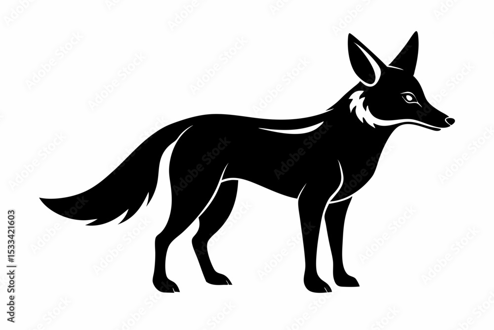 jackal sihouette black vector jackal sihouette black vector