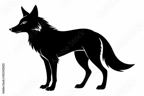 jackal sihouette black vector