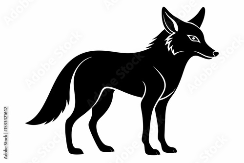 jackal sihouette black vector