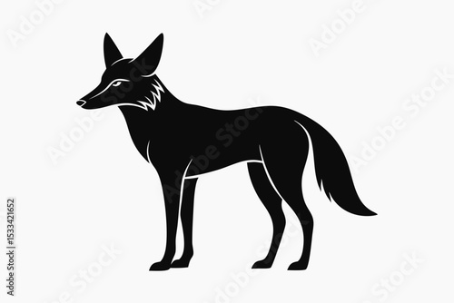 jackal sihouette black vector