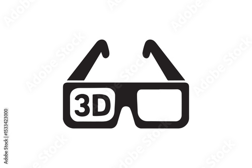 Glasses Symbol silhouette vector with white background