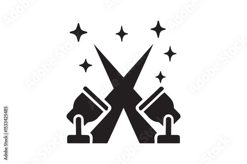 Movie Premiere Lights silhouette vector with white background