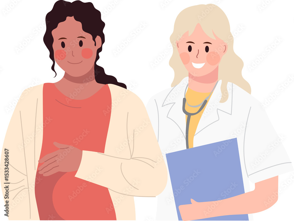 Doctor Supporting Pregnant Woman Doctor Supporting Pregnant Woman