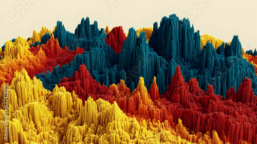 structures with chaotic color contrast and soft business-like transitions