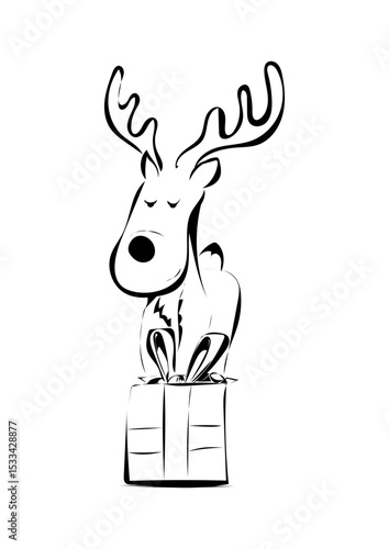 Rentier und Geschenk