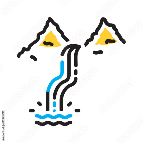 Vector multi color icon for Torrent