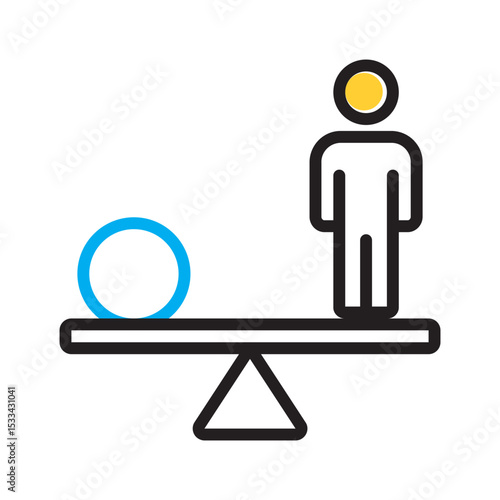 Konstfotografi Vector multi color icon for Balance