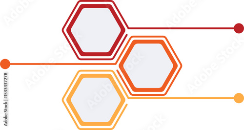 Hexagon Infographic Step