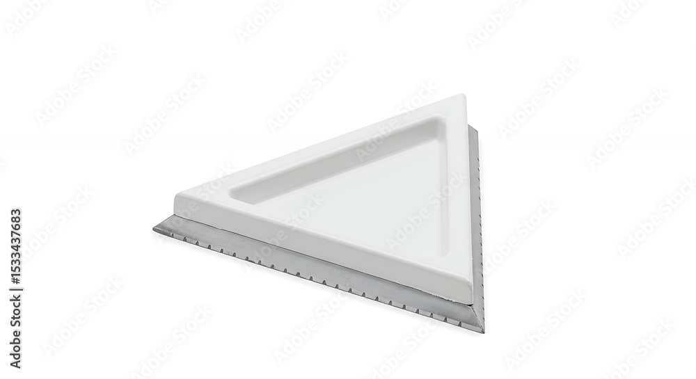 Fototapeta premium White triangular object closeup