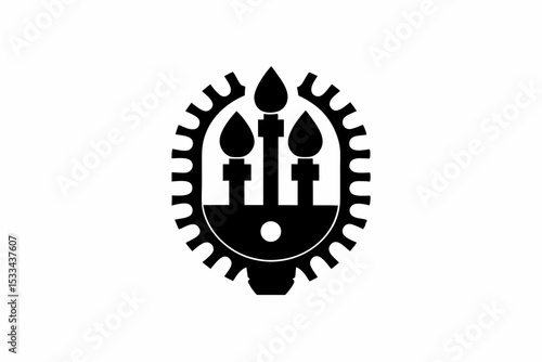 Absorption vector silhouette illustration isolated on white background