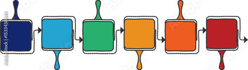 Cute Timeline Infographic Hand Drawn