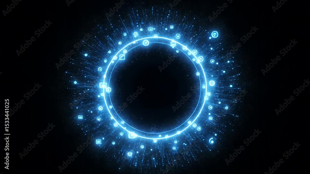 Abstract glowing circular frame Abstract glowing circular frame