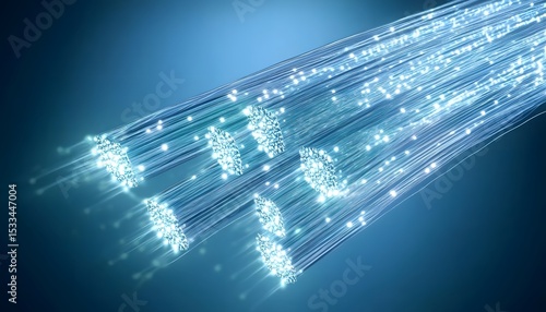 High-tech fiber optic cable system.