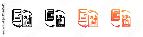 Sync Multiple Style Icon Set Vector 