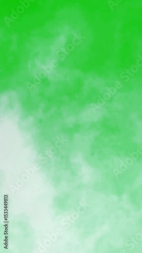 White clouds animation green screen. Looping vertical video.	