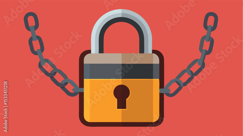 Secure lock with chains symbolizing protection and safety