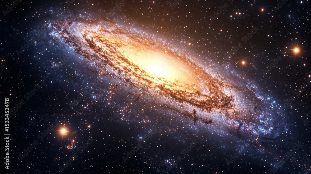 Fototapeta premium Spiral galaxy in deep space