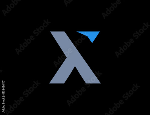 Abstract letter x logo design