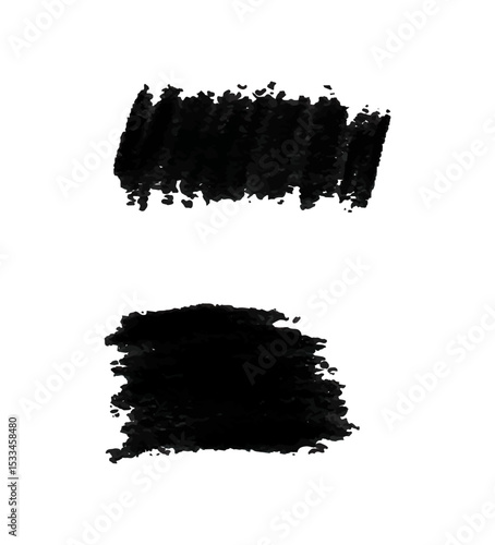 thick line chalk brush stroke collection