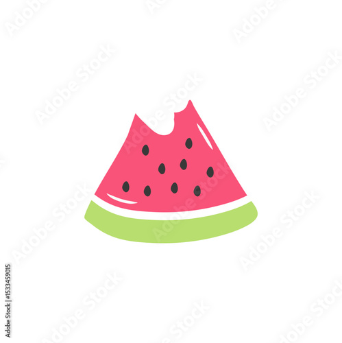 Cartoon watermelon slices vector illustration 