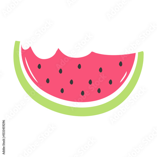 Cartoon watermelon slices vector illustration 