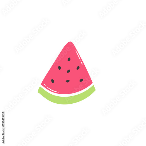 Cartoon watermelon slices vector illustration 