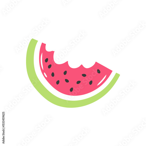 Cartoon watermelon slices vector illustration 