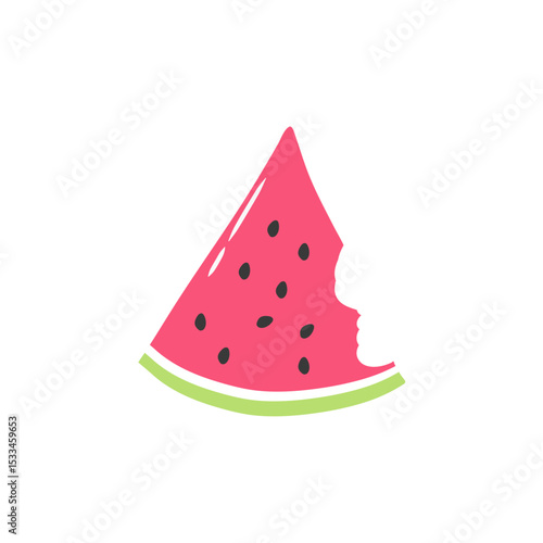 Cartoon watermelon slices vector illustration 