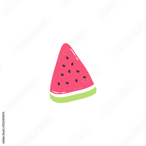 Cartoon watermelon slices vector illustration 