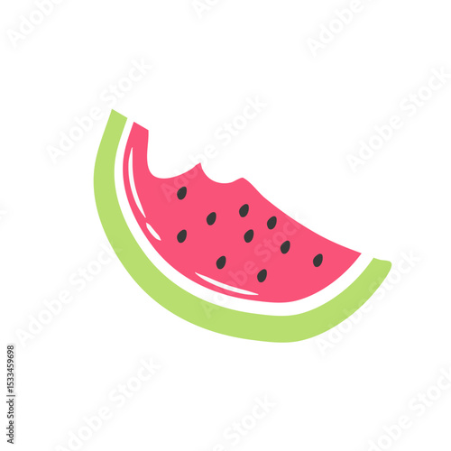 Cartoon watermelon slices vector illustration 