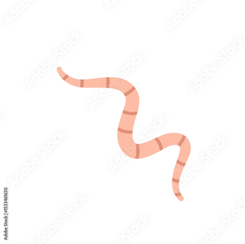 Cartoon earth worms vector illustration 