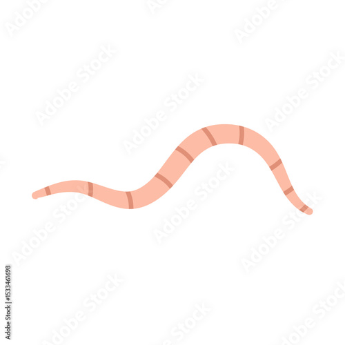 Cartoon earth worms vector illustration 