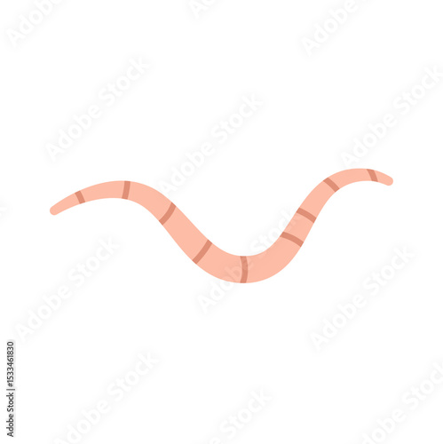 Cartoon earth worms vector illustration 