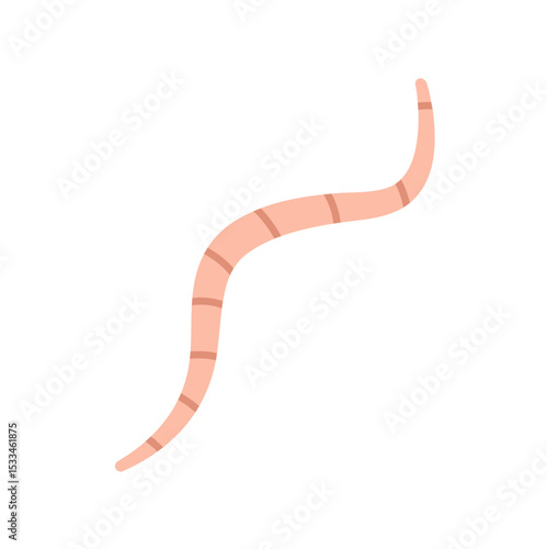Cartoon earth worms vector illustration 