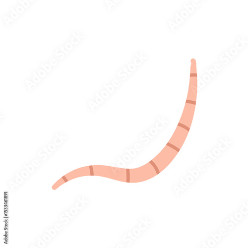Cartoon earth worms vector illustration 