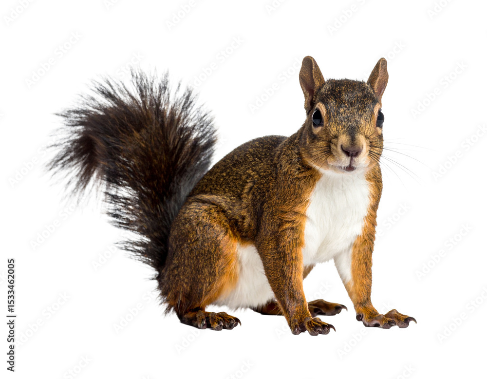 Fototapeta premium Squirrel isolated on white background.